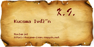 Kucsma Iván névjegykártya